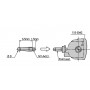 Наконечник  d=2mml=36,8mm твердосплавный 129949 Mitutoyo